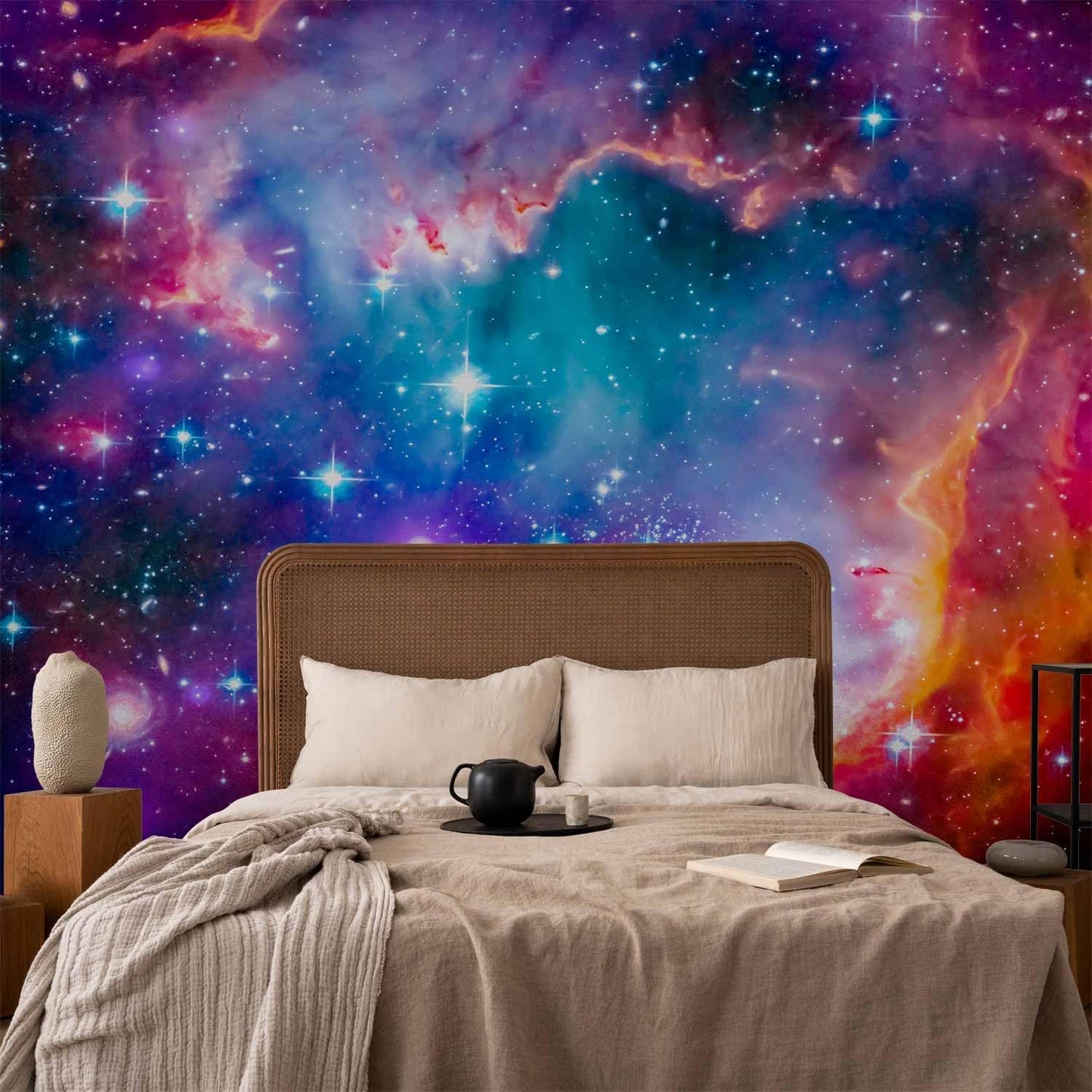 artgeist Premium Wall Mural Abstract 197x138 in - Non-Woven Wallpaper Fleece Wall Decor Photo Print Picture Image Design Abstract Cosmos Sky Star i-G-10010-a-a