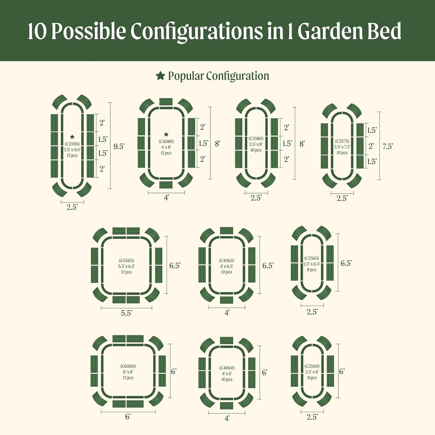 Vego garden 32" Extra Tall Raised Garden Bed Kits, 10 in 1 Modular Raised Planter Box for Vegetables Flowers Fruits Oval Metal Raised Garden Bed, Sunlit Oak