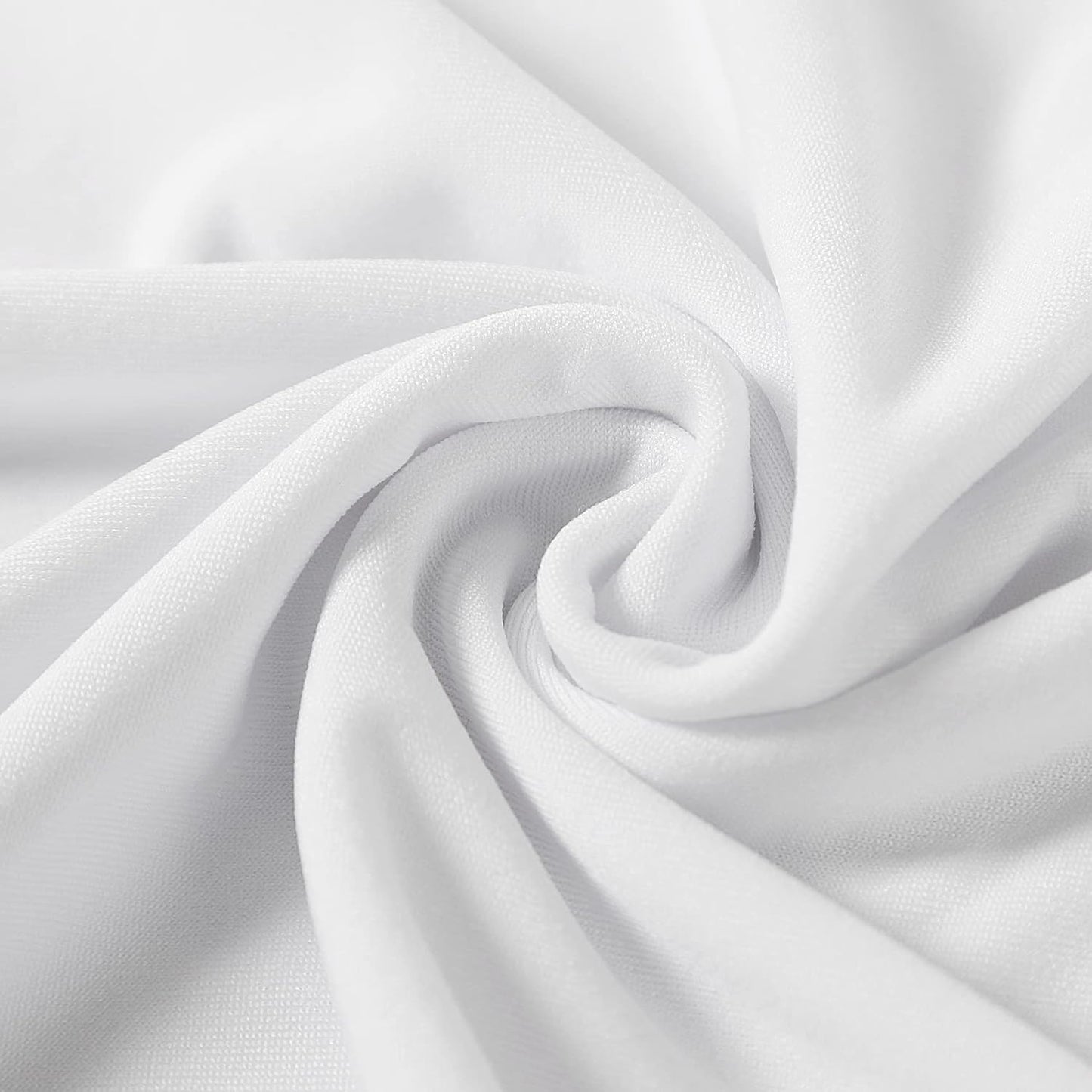 Chair Cover, 12PCS, Durable, Removable, Spandex & Polyester, Solid, White, Furniture Cover for Chair, Great Protection for Living Room, Wedding, Hotel, Restaurant
