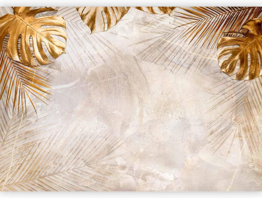 artgeist Wall Mural Tropical Leaves 157x110 in - XXL Non-Woven Wallpaper Fleece Wall Decor Photo Print Picture Image Design Monstera Palm Green Leaves b-C-0788-a-a