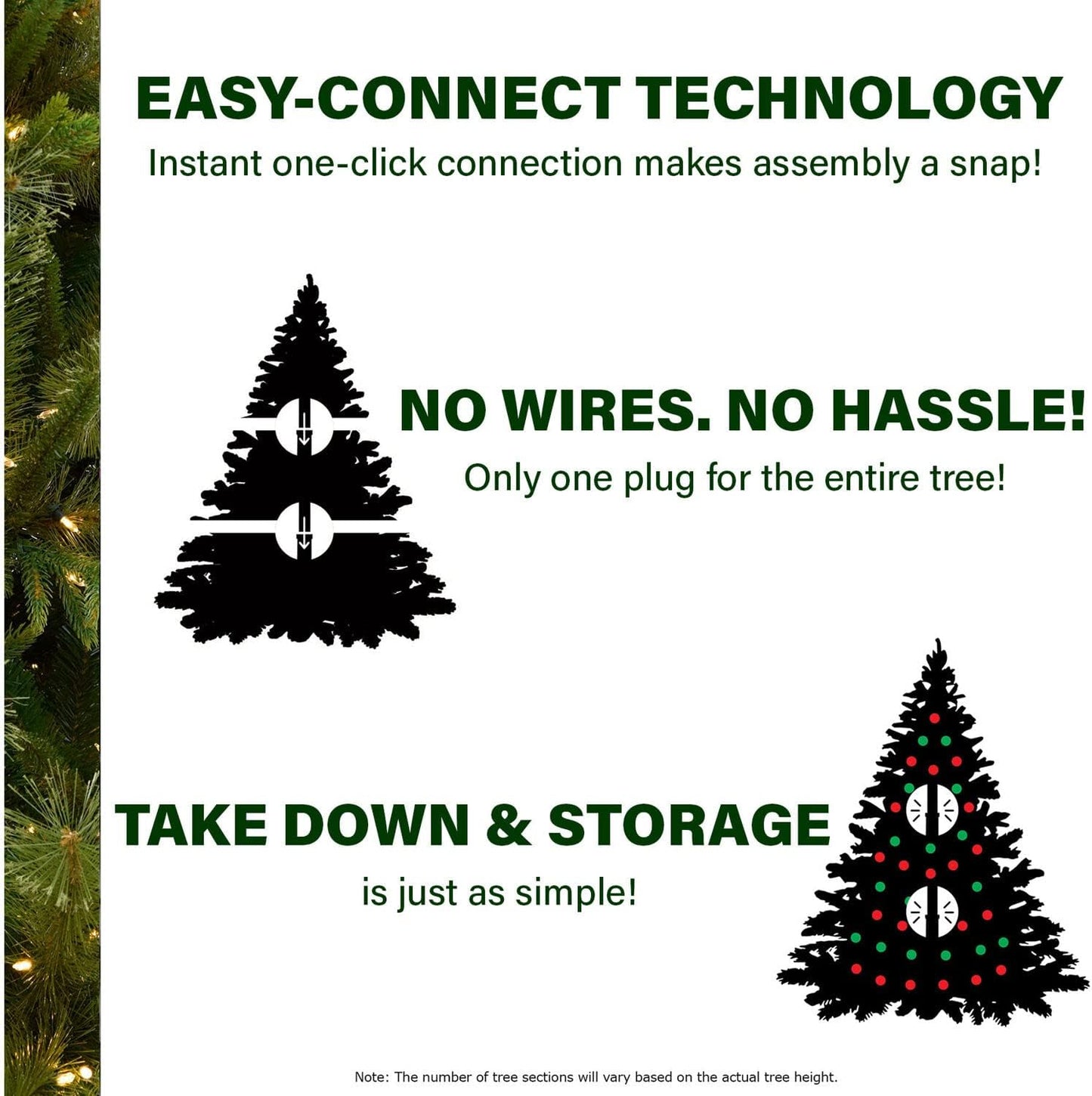 Fraser Hill Farm 9-ft. Winter Falls Slim Christmas Tree with 8 Function Dual Multicolor & Warm White LED Lights, Artificial Tree