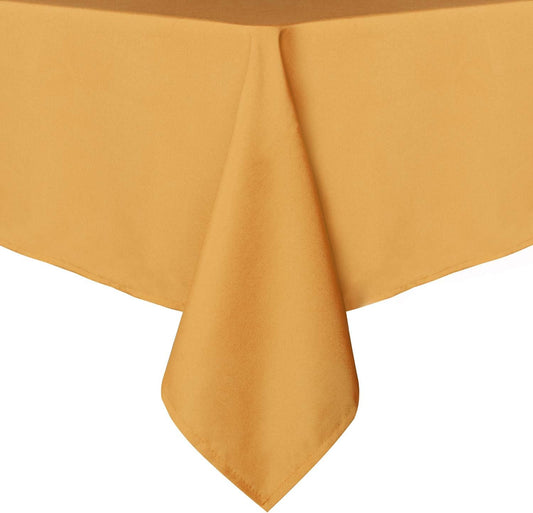 sancua Rectangle Tablecloth - 54 x 120 Inch - Stain and Wrinkle Resistant Washable Polyester Table Cloth, Decorative Fabric Table Cover for Dining Tables, Buffet Parties and Camping, Gold
