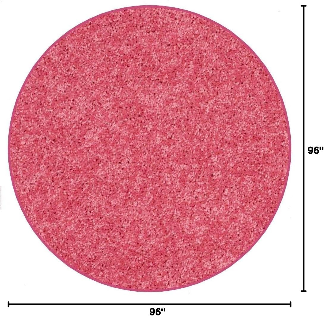 KOECKRITZ Soft and Colorful Kids Classroom Area Rugs (Passes Flammability Pill Test) Many Sizes and Bright Colors to Select from (8' Round, Glamour)