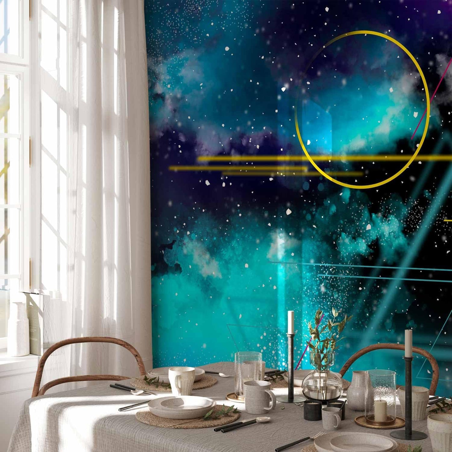 artgeist Premium Wall Mural Galaxy 157x110 in - Non-Woven Wallpaper Fleece Wall Decor Photo Print Picture Image Design Home Mural Cosmos Galaxy Cosmonaut Astronaut a-A-10328-a-a