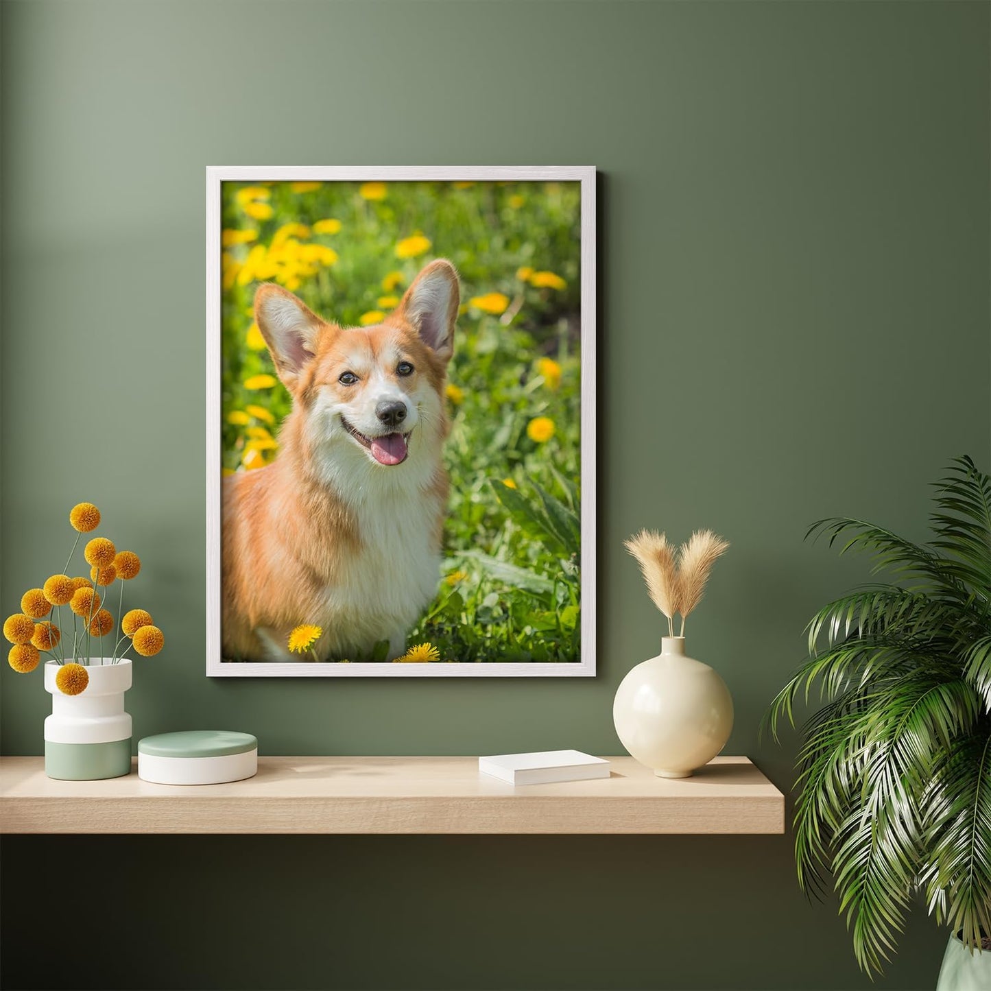 NWT Custom Framed Poster Prints with Your Any Photos, Personalized Canvas Pictures for Wall to Print Framed - 12"x16" White
