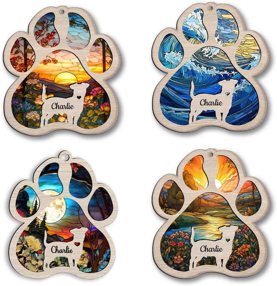 Personalized Spanish Mastiff Suncatcher Dog Memorial Gifts, Custom Spanish Mastiff Ornament Christmas Tree, Pet Remembrance Gift, Loss of Dog Sympathy Gift, Pets Memorial, Pet Loss