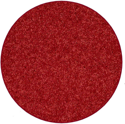 KOECKRITZ Soft and Colorful Kids Classroom Area Rugs (Passes Flammability Pill Test) Many Sizes and Bright Colors to Select from (4' Round, Fire Engine)