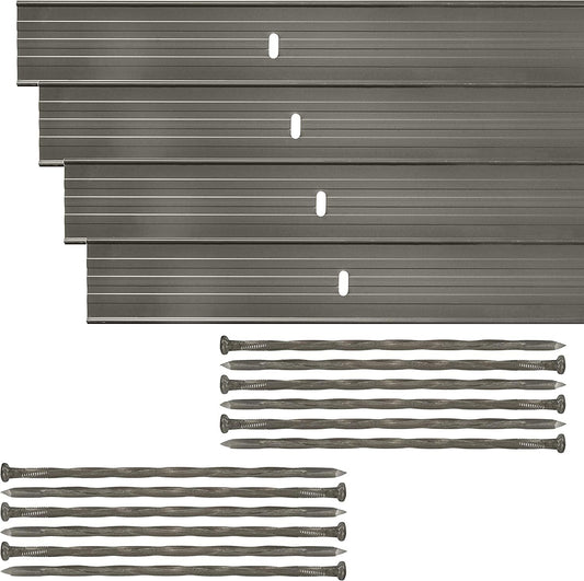 Dreamscape E-Z Edge Aluminum Landscape Edging - 8 Strips, 6ft Each (48ft Total), Bronze - Professional Quality Landscaping Border, Metal Divider for Lawn, Garden, Flowerbed…