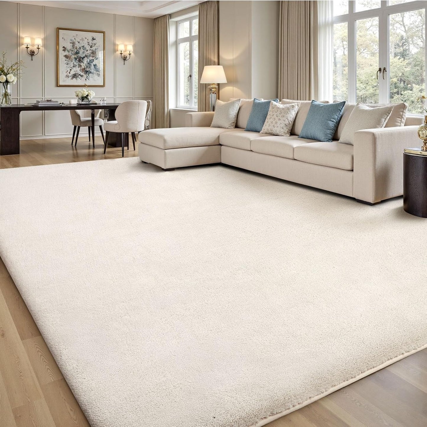 Sour Lemon 8x10 Area Rugs for Living Room, Soft Large Area Rug Fluffy Rugs for Bedroom，Machine Washable Area Rug Non Slip Carpet Rug for Living Room Playroom Kids Room Home Decor