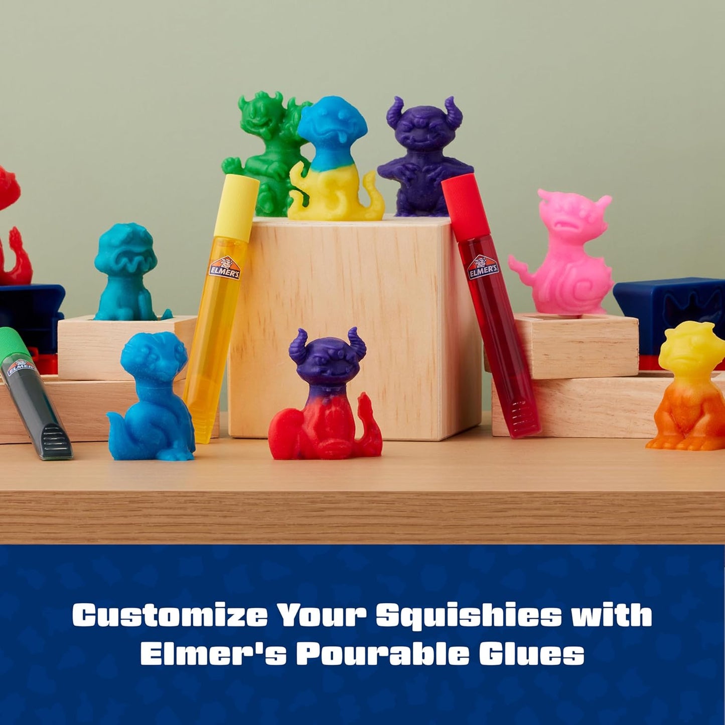 Elmer’s Squishies Mix and Match DIY Squishy Toys Kids Crafts Creates 2 Mix and Match Characters 12 Piece Kit