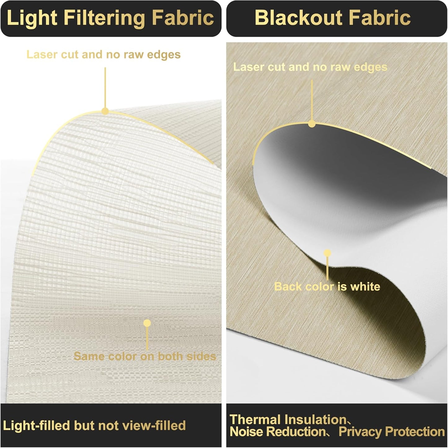 BERISSA Cordless Dual Roller Shades with Cassette Valance,Double Window Shades Blackout and Light Filtering Shades,Day and Night Roller Shades for Home Office Door.Striped Jacquard Beige.67 W x 80" H