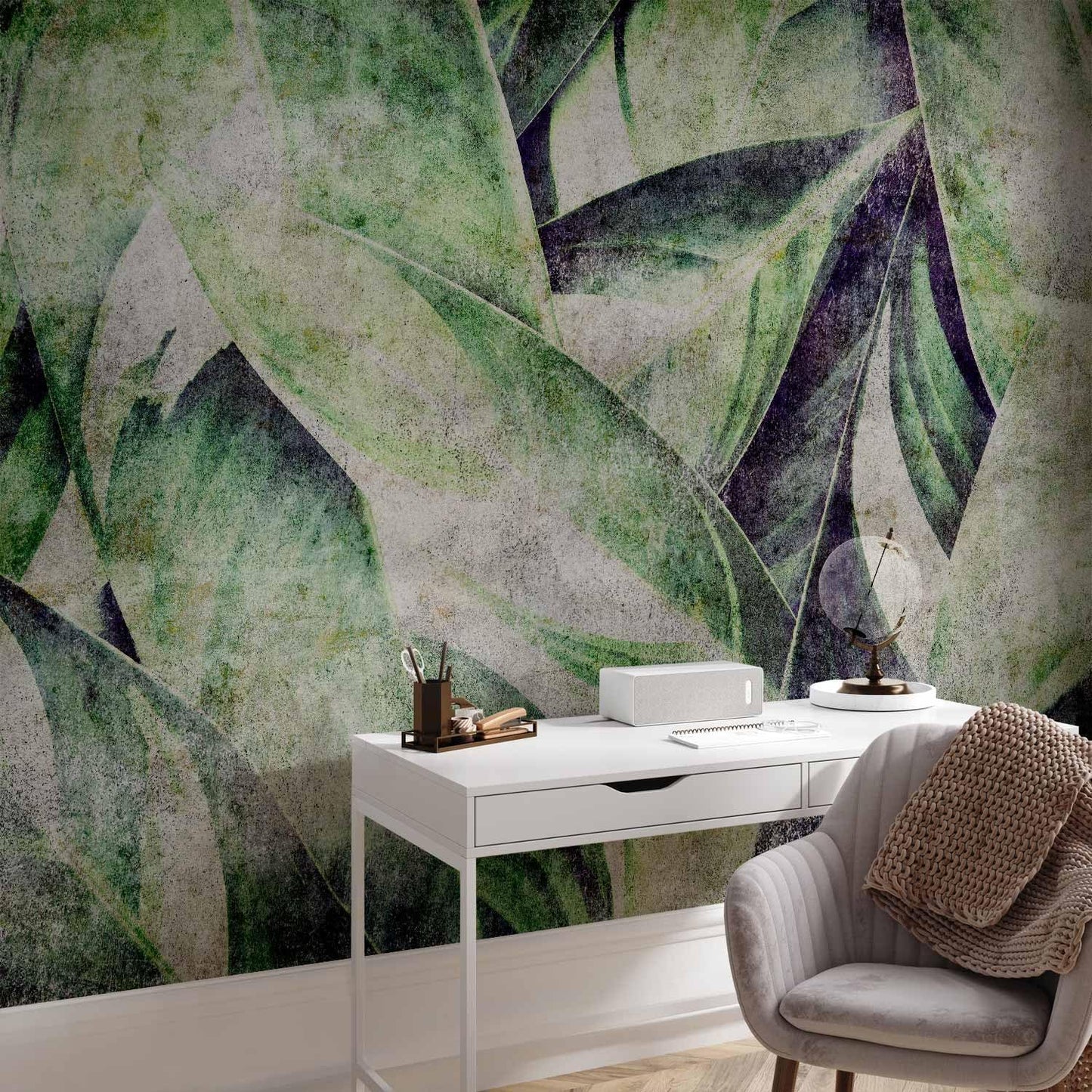 artgeist Premium Wall Mural Tropical Leaves 98x69 in - Non-Woven Wallpaper Fleece Wall Decor Photo Print Picture Image Design Jungle Nature Botanical b-C-0844-a-a