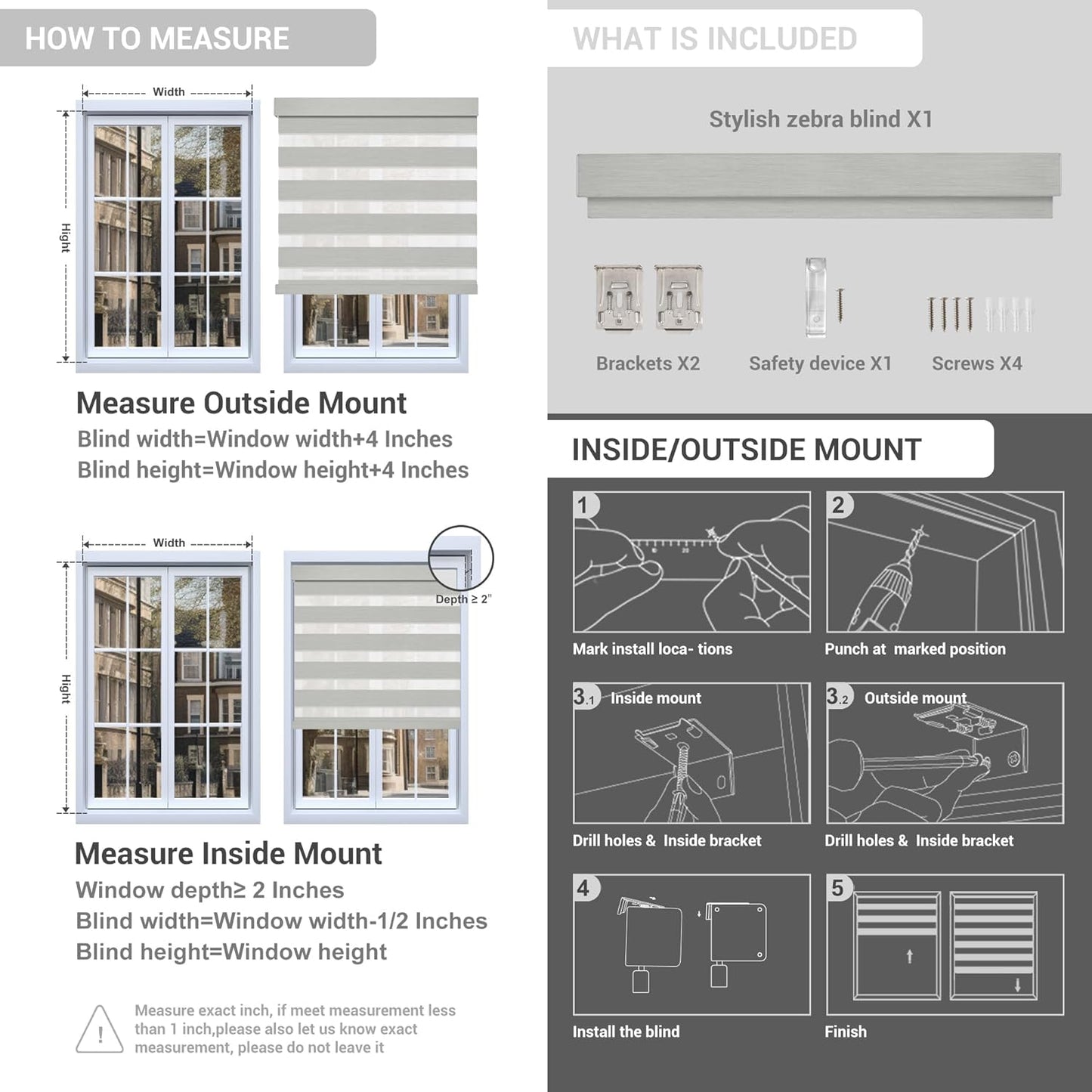 Cordless Zebra Blinds for Windows, Blackout Interior Blinds,Easy to Install,UV Protection,for Offices and Home,Custom Roller Shades, Solid Black, 79" W x 64" H