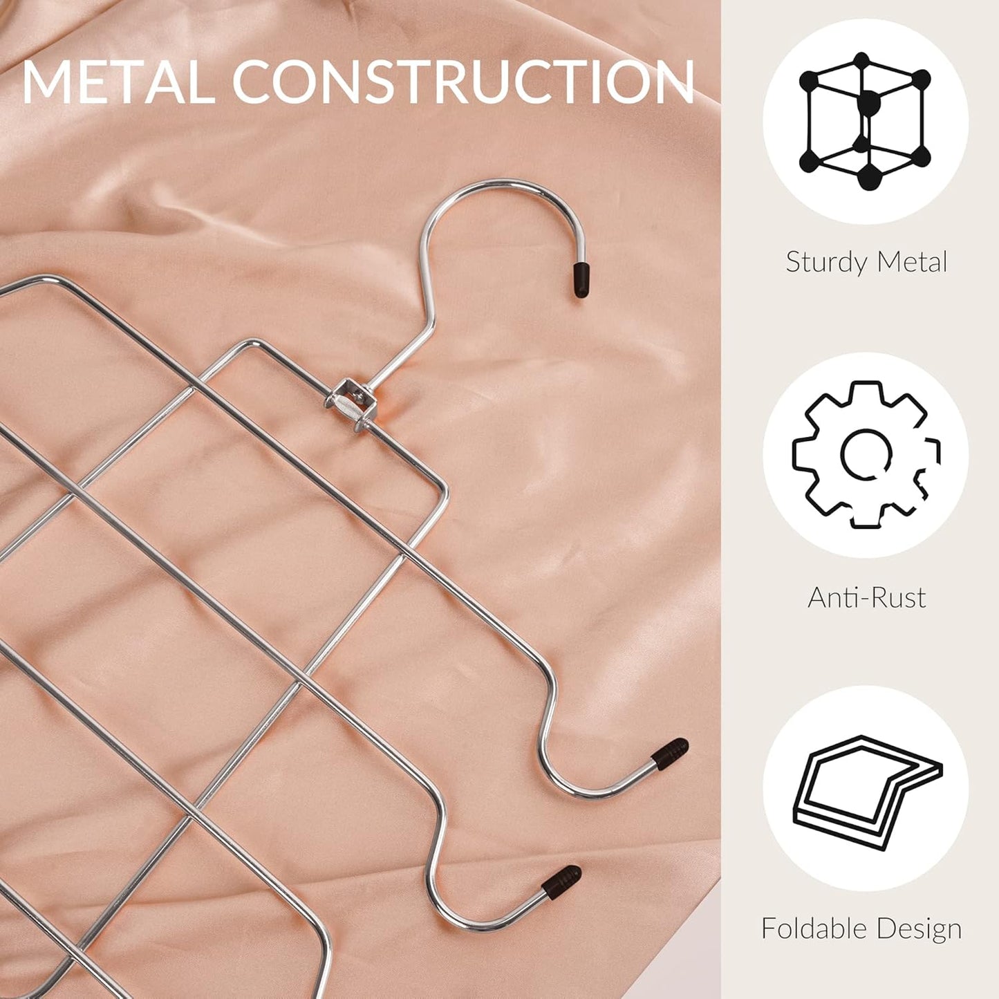 ZEDODIER Tank Top Hanger, Space Saving Bra Hamgers, Non-Slip Hanging Sport Bras Holder, Closet Organizers and Storage for Camisoles Tank Tops Bras Ties Swimsuits Strappy Dress, Silver