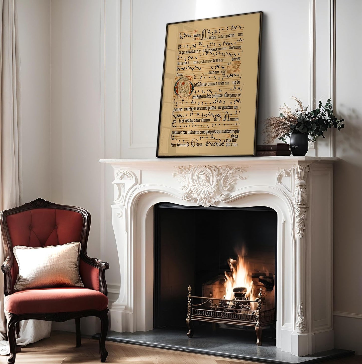 Poster Master Vintage Hymnal Poster - Retro Music Print - Gift for Artist, Friend - Graduale Aboense, Gregorian Chant Manuscript, Score - Wall Decor for Living Room, Bedroom, 24x32 Unframed Wall Art