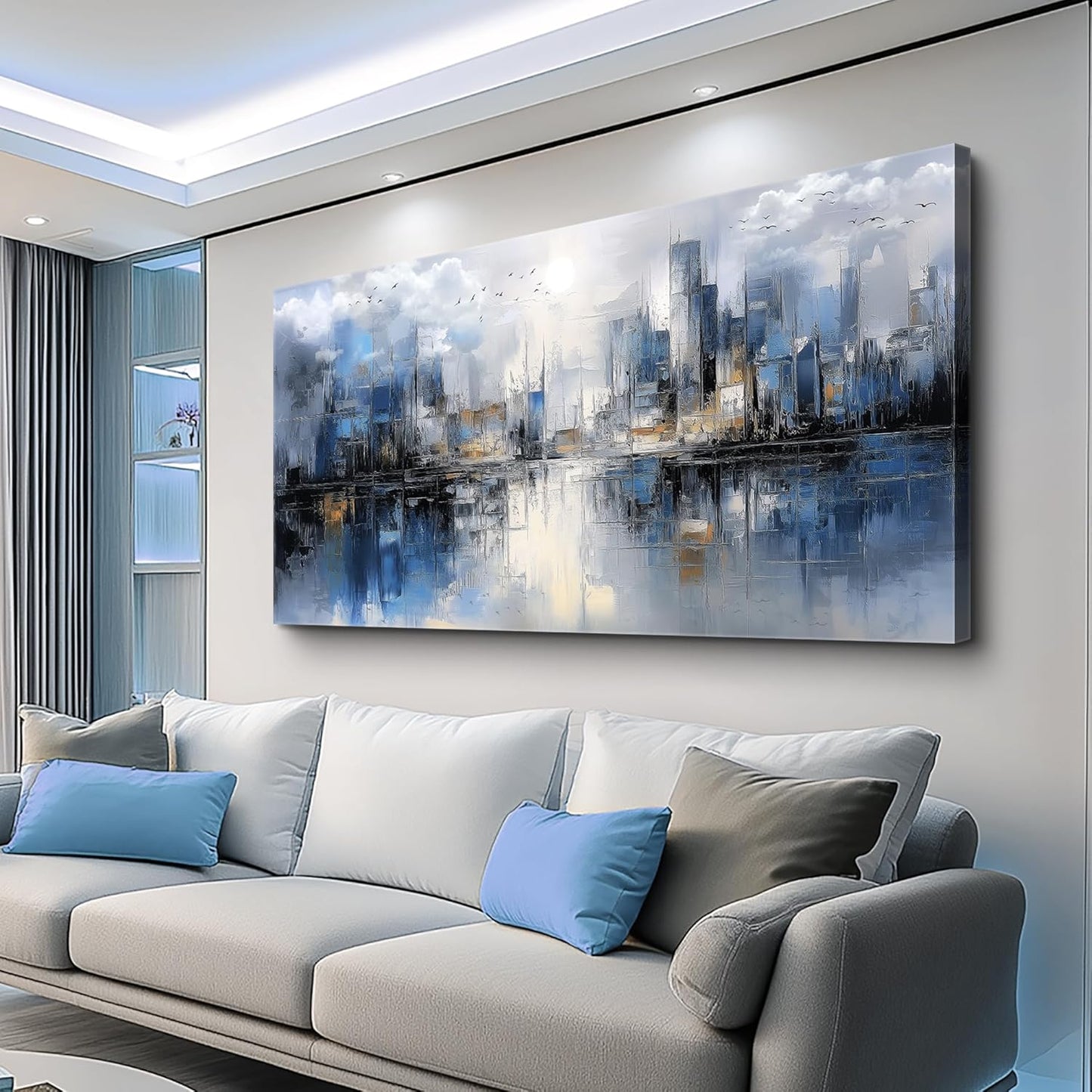 Canvas Wall Art for Living Room Wall Decor for Bedroom Office Wall Decoration Abstract Watercolor Painting Artwork Room Aesthetic Home Decor 20x40 in