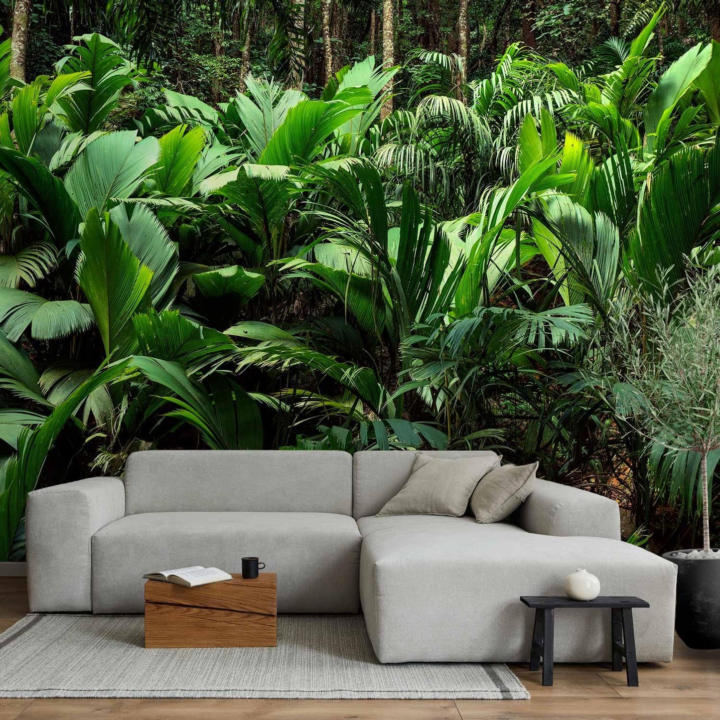 artgeist Wall Mural Nature 98x69 in - XXL Non-Woven Wallpaper Fleece Wall Decor Photo Print Picture Image Design Botanical Plants Jungle Leaves b-B-0594-a-a
