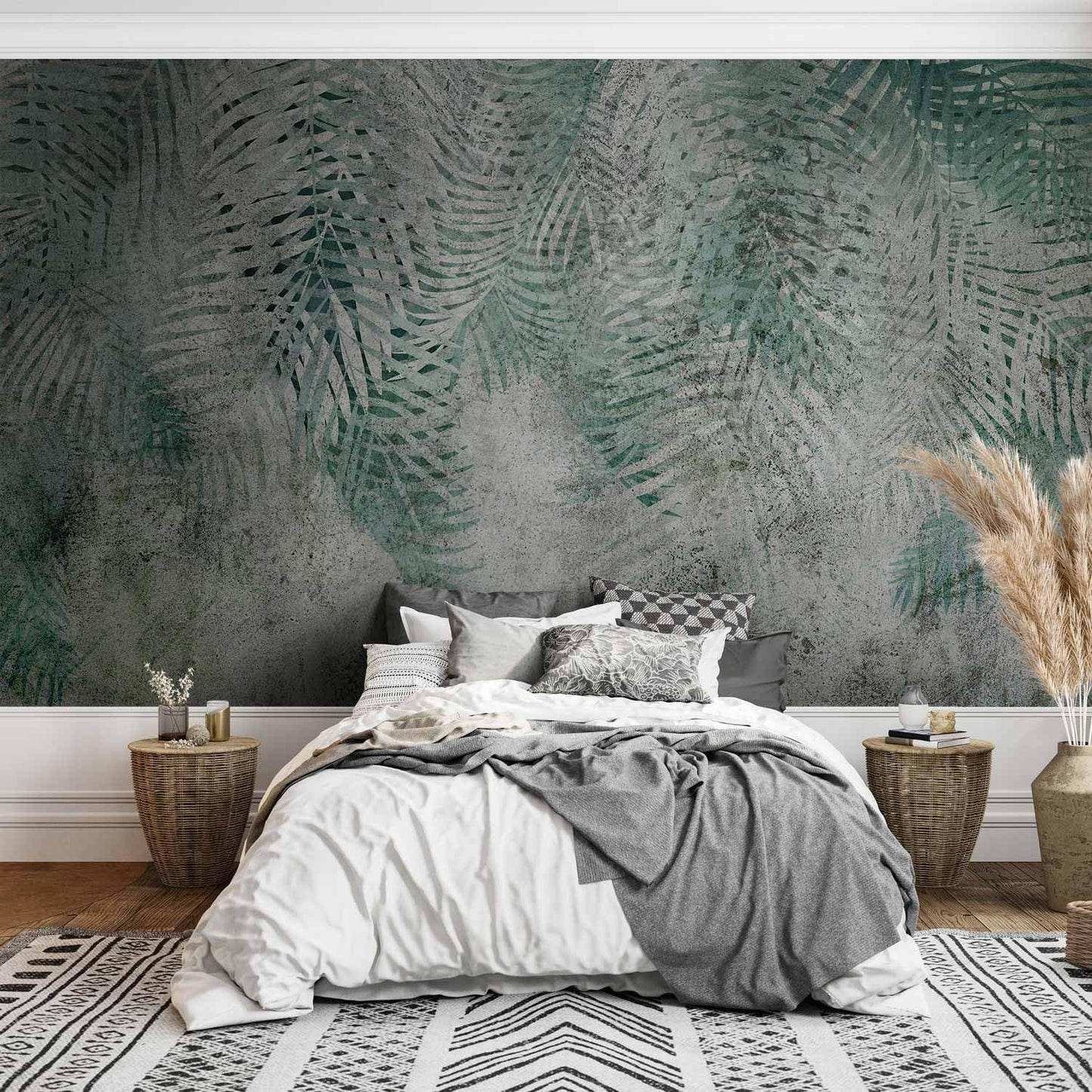 artgeist Premium Wall Mural Leaves 79x55 in - XXL Non-Woven Wallpaper Fleece Wall Decor Photo Print Picture Image Design Nature Botanical Plants Palm Abstract b-C-0861-a-a