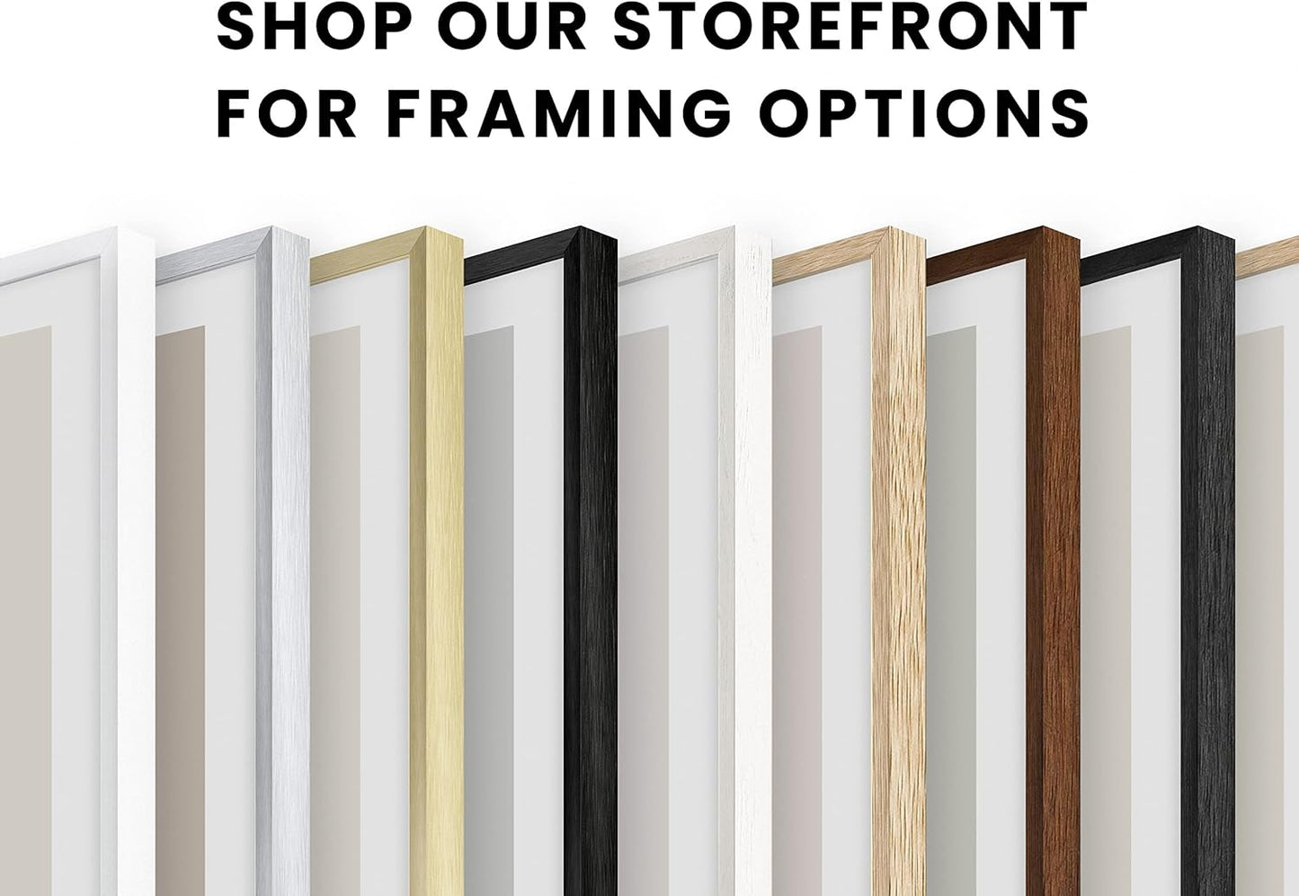 HAUS AND HUES Modern Oak Wood Picture Frame, Beige, 10x10 inches, Matted, Set of 6, Gallery Wall Frame