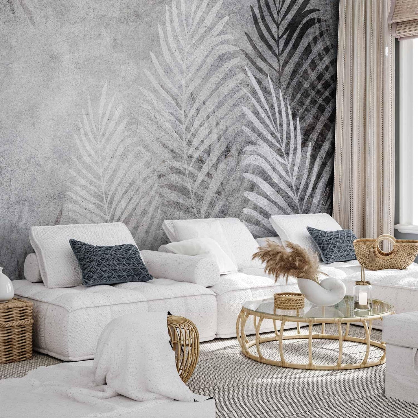 artgeist Premium Wall Mural Leaves 157"x110"XXL Non-Woven Wallpaper Fleece Wall Decor Photo Print Picture Image Design Palm Abstract Nature Botanical b-C-0855-a-a