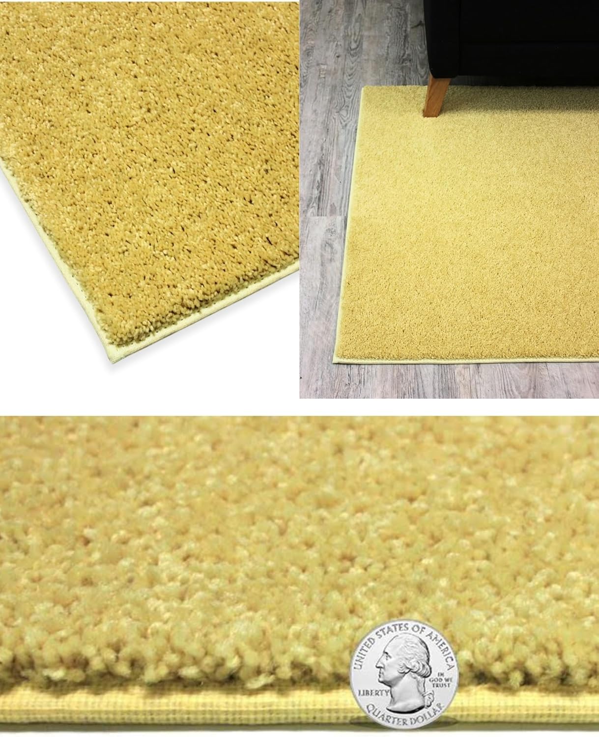 KOECKRITZ Soft and Colorful Kids Classroom Area Rugs (Passes Flammability Pill Test) Many Sizes and Bright Colors to Select from (6' x 8', Lemon)