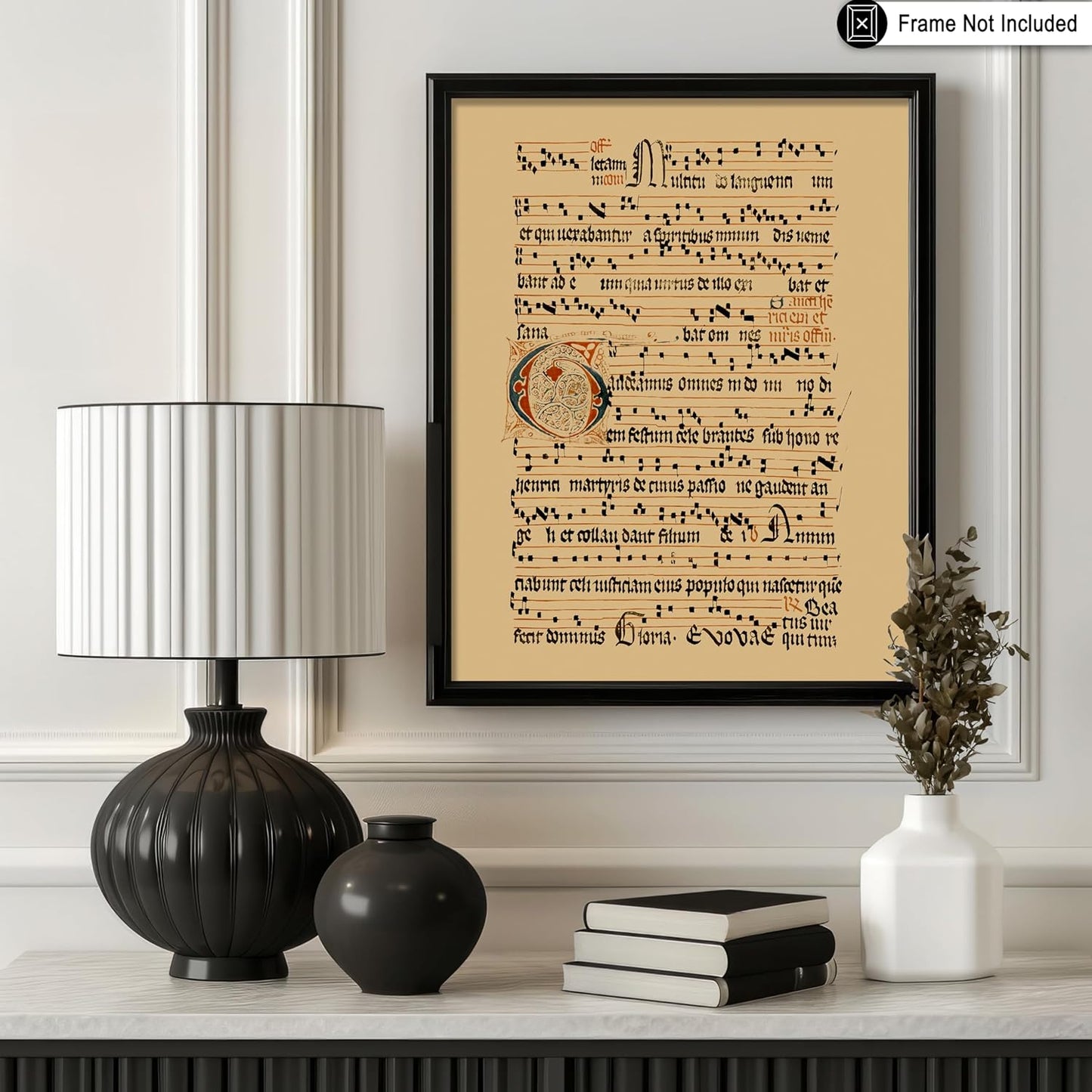 Poster Master Vintage Hymnal Poster - Retro Music Print - Gift for Artist, Friend - Graduale Aboense, Gregorian Chant Manuscript, Score - Wall Decor for Living Room, Bedroom, 24x32 Unframed Wall Art