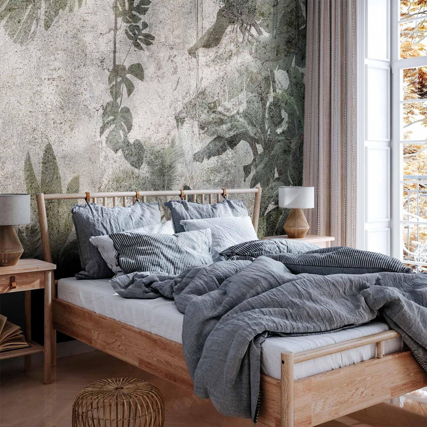 artgeist Wall Mural Tropical Leaves 154x110 in - XXL Peel and Stick Self-Adhesive Wallpaper Removable Large Sticker Foil Wall Decor Print Picture Image Design Jungle Nature Monstera b-C-0821-a-a