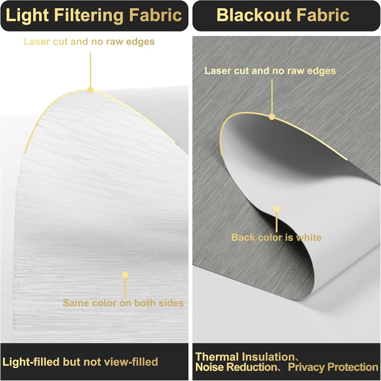 BERISSA Cordless Dual Roller Shades with Cassette Valance, Blackout and Light Filtering - Day and Night Shades for Home Office Door - Grey and White, 41 W x 80" H