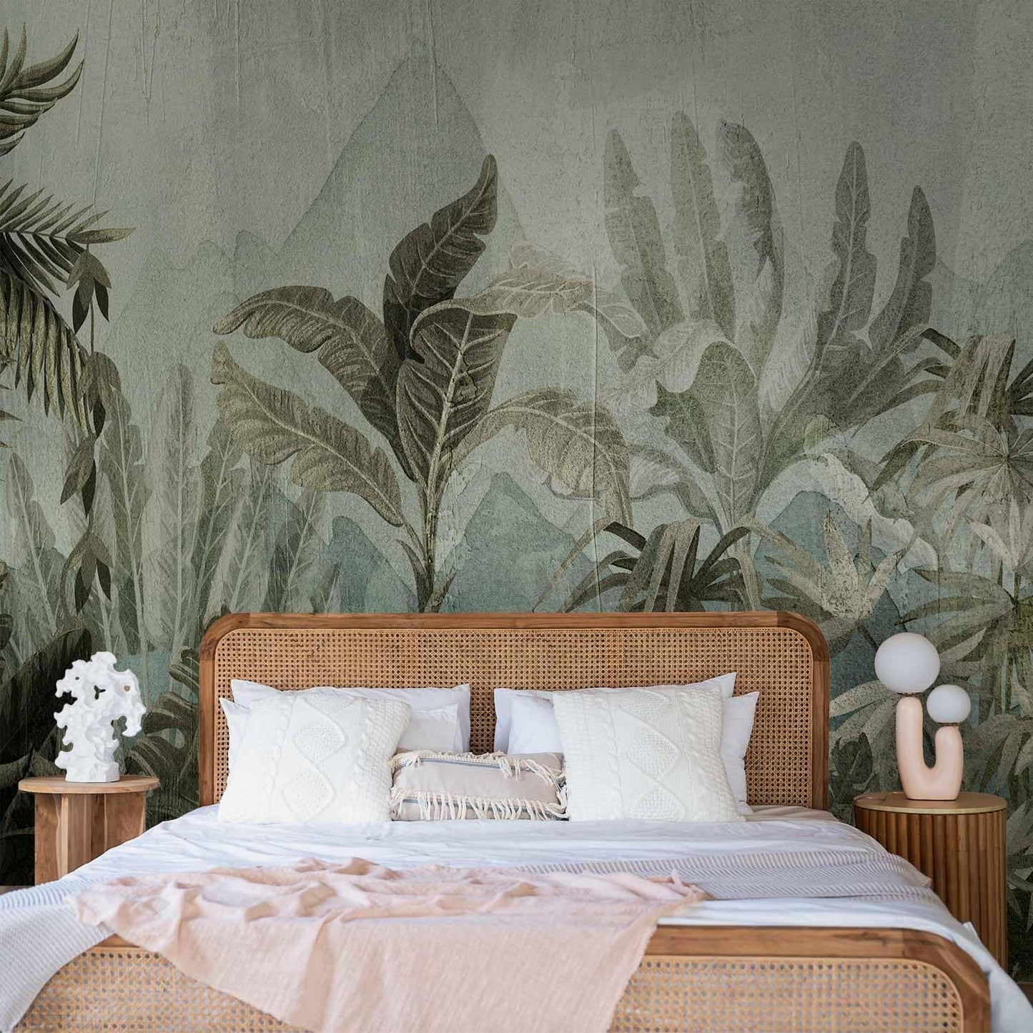 artgeist Wall Mural Leaves 193x138 in - XXL Peel and Stick Self-Adhesive Wallpaper Removable Large Sticker Foil Wall Decor Print Picture Design Nature Botanical Plants Palm Abstract b-C-0854-a-a