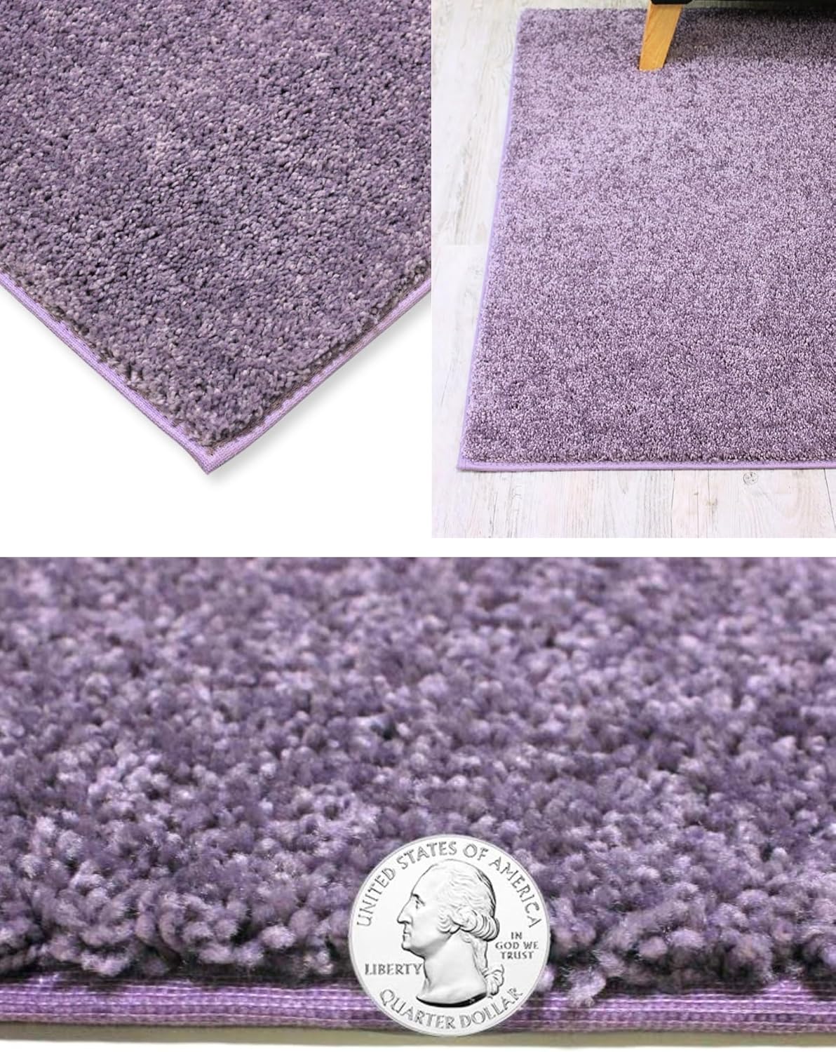 KOECKRITZ Soft and Colorful Kids Classroom Area Rugs (Passes Flammability Pill Test) Many Sizes and Bright Colors to Select from (6' Round, Lavender)