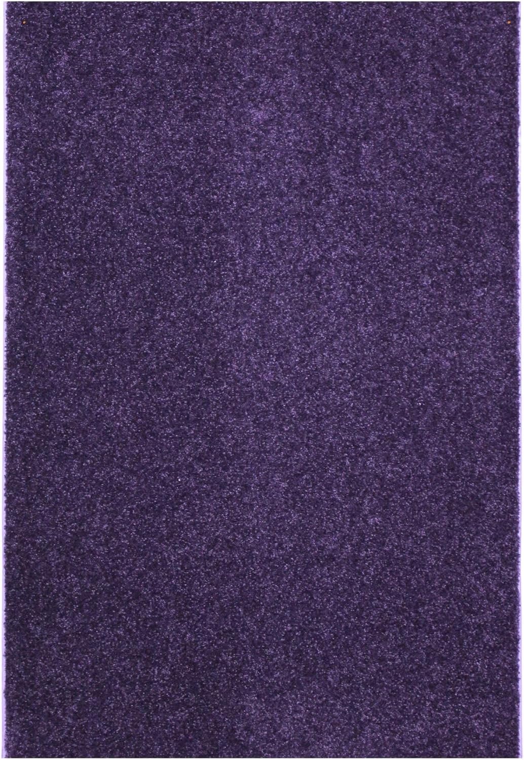 KOECKRITZ Soft and Colorful Kids Classroom Area Rugs (Passes Flammability Pill Test) Many Sizes and Bright Colors to Select from (3' x 12', Eggplant)