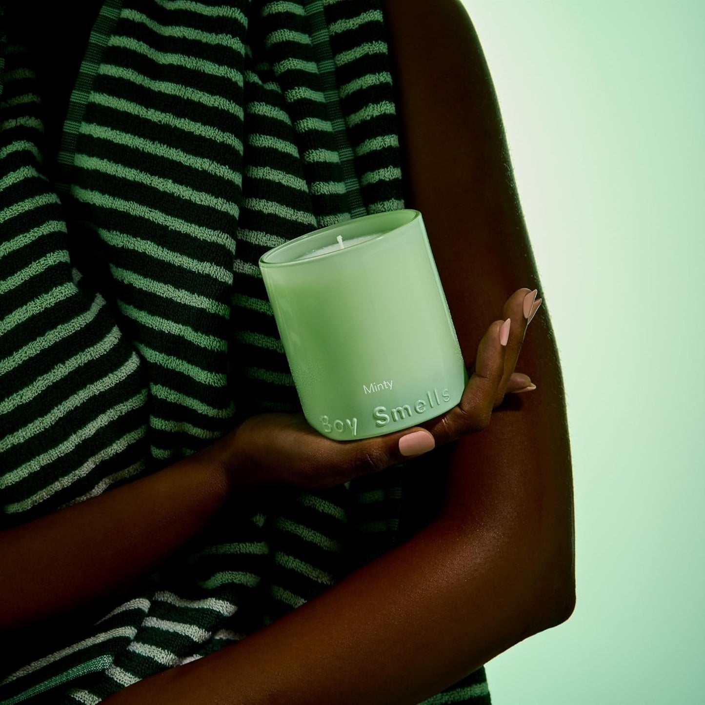 Boy Smells Mint Candle - 8.5 oz Fancy Candle with Ginger, Wild Mint, and Cedarwood- Up to 50-Hour Burn - Cotton Wick