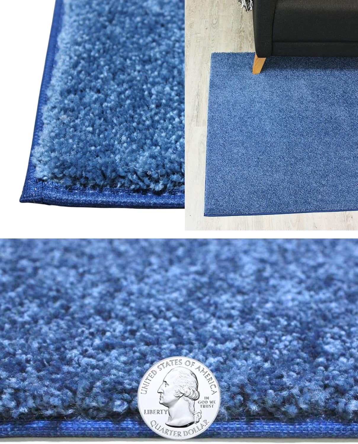 KOECKRITZ Soft and Colorful Kids Classroom Area Rugs (Passes Flammability Pill Test) Many Sizes and Bright Colors to Select from (5' Round, Royal)