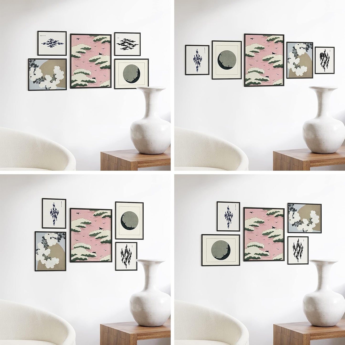 HAUS AND HUES Photo Gallery Wall Frame Set - Set of 5 Black Frames for Gallery Wall, Gallery Wall Frames, Multiple Picture Frames for Wall Collage (Two 8x10, Two 11x14, One 16x20 Framed Black)
