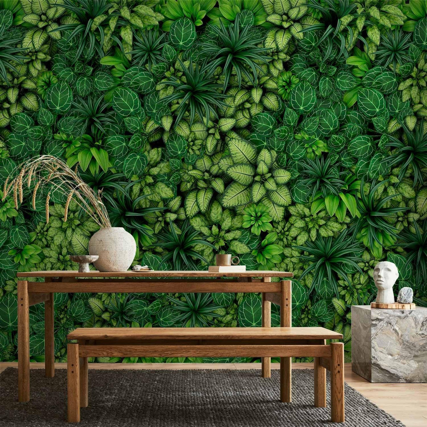 artgeist Premium Wall Mural Plants 118x83 in - XXL Non-Woven Wallpaper Fleece Wall Decor Photo Print Picture Image Design Nature Botanics Tropical Leaves b-B-0601-a-a