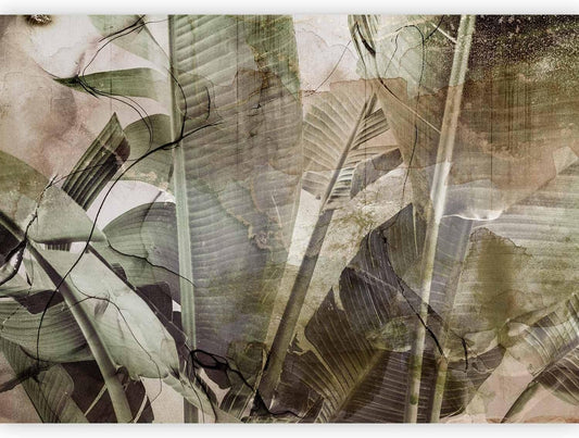 artgeist Wall Mural Tropical Leaves 98x69 in - XXL Non-Woven Wallpaper Fleece Wall Decor Photo Print Picture Image Design Plant Jungle Nature Like Painted b-C-0776-a-a