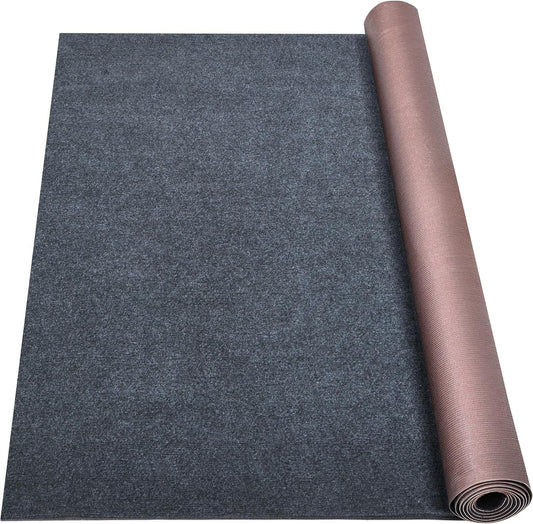 Marine Carpet,5 FT x 15 FT Dark Gray Indoor Outdoor Carpet 0.2" Thick Boat Carpet with Water-Proof TPE Backing, Non-Slide Outdoor Marine Carpet Roll for Home, Patio, Porch, Deck