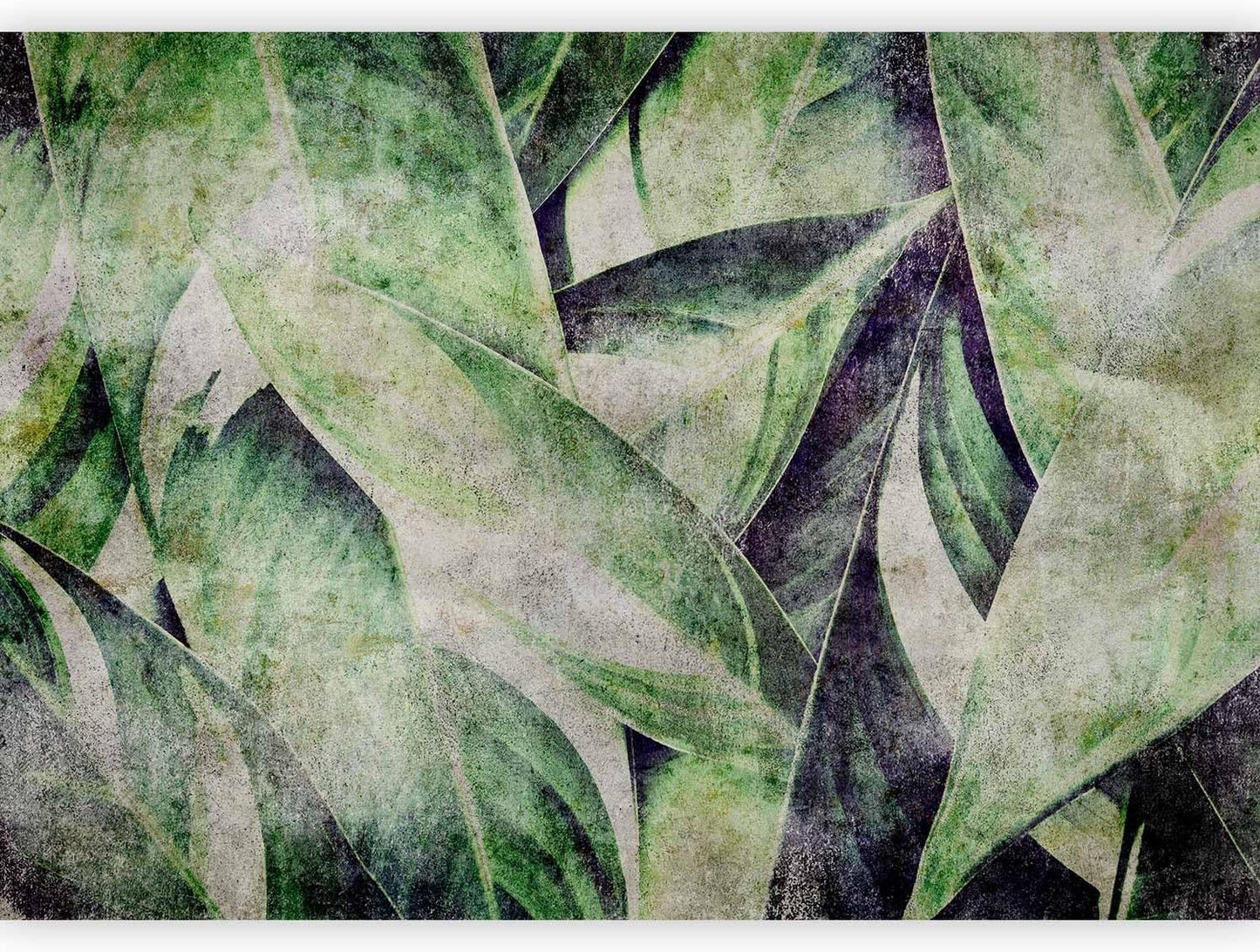artgeist Premium Wall Mural Tropical Leaves 98x69 in - Non-Woven Wallpaper Fleece Wall Decor Photo Print Picture Image Design Jungle Nature Botanical b-C-0844-a-a