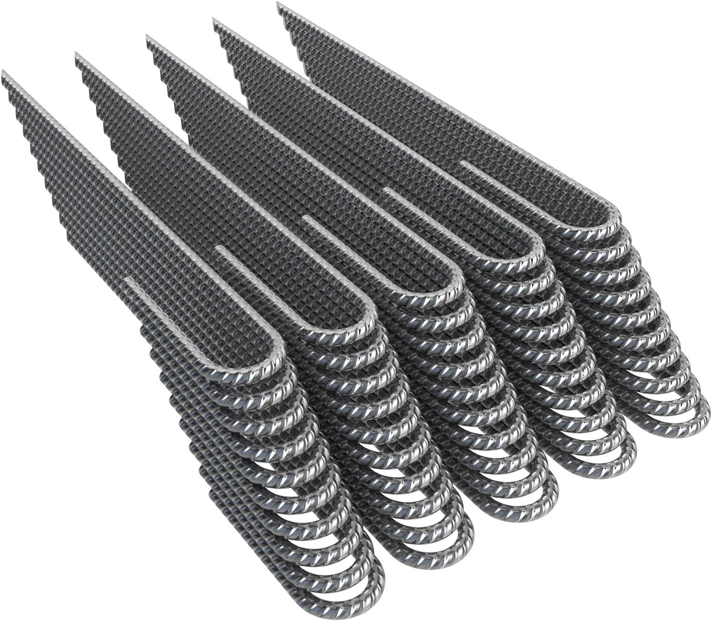 Vodaland Rebar Stakes J Hook Extra Heavy Duty 1/4 inch Coated Steel Ground Anchors with Chisel Point End (100)