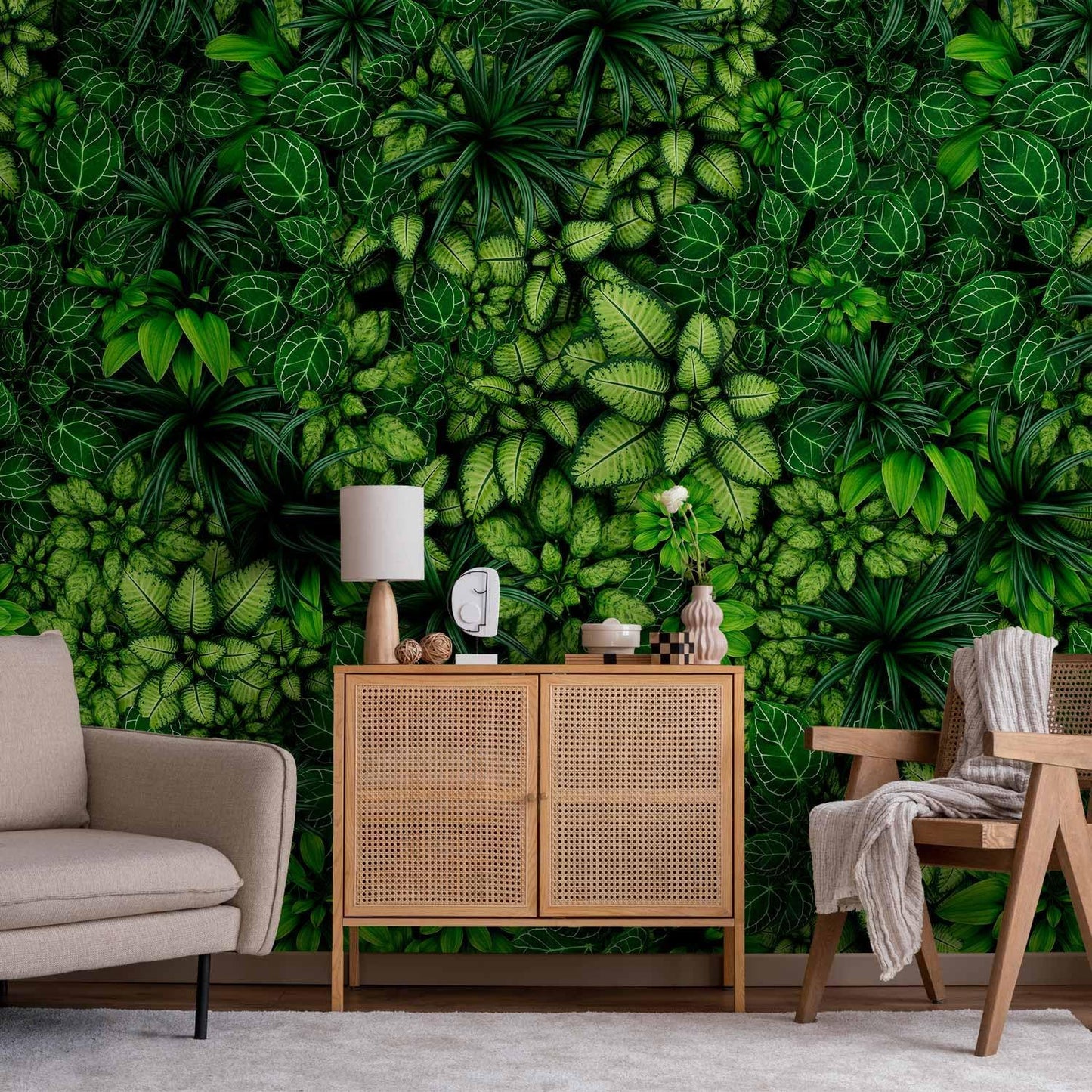 artgeist Wall Mural Plants 173x124 in - Peel and Stick Self-Adhesive Wallpaper Removable Large Sticker Foil Wall Decor Print Picture Image Design Nature Botanics Tropical Leaves b-B-0601-a-a