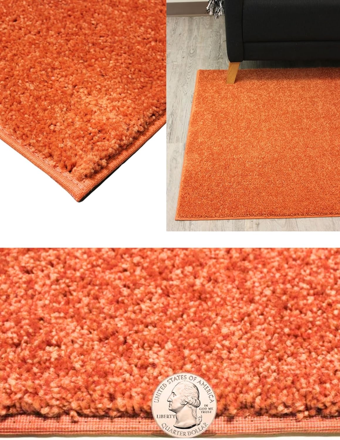 KOECKRITZ Soft and Colorful Kids Classroom Area Rugs (Passes Flammability Pill Test) Many Sizes and Bright Colors to Select from (12' x 15', Tangerine)