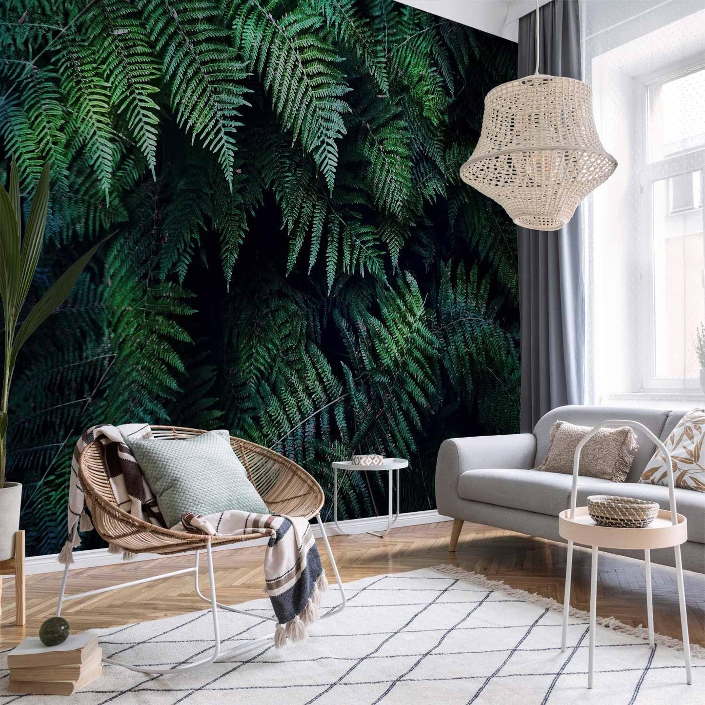 artgeist Wall Mural 3D Effect 77x55 in - XXL Peel and Stick Self-Adhesive Wallpaper Removable Large Sticker Foil Wall Decor Print Picture Image Design - Tropical Leaves b-C-0564-a-a