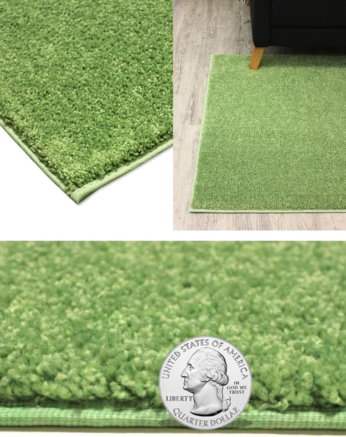 KOECKRITZ Soft and Colorful Kids Classroom Area Rugs (Passes Flammability Pill Test) Many Sizes and Bright Colors to Select from (12' x 15', Lime)