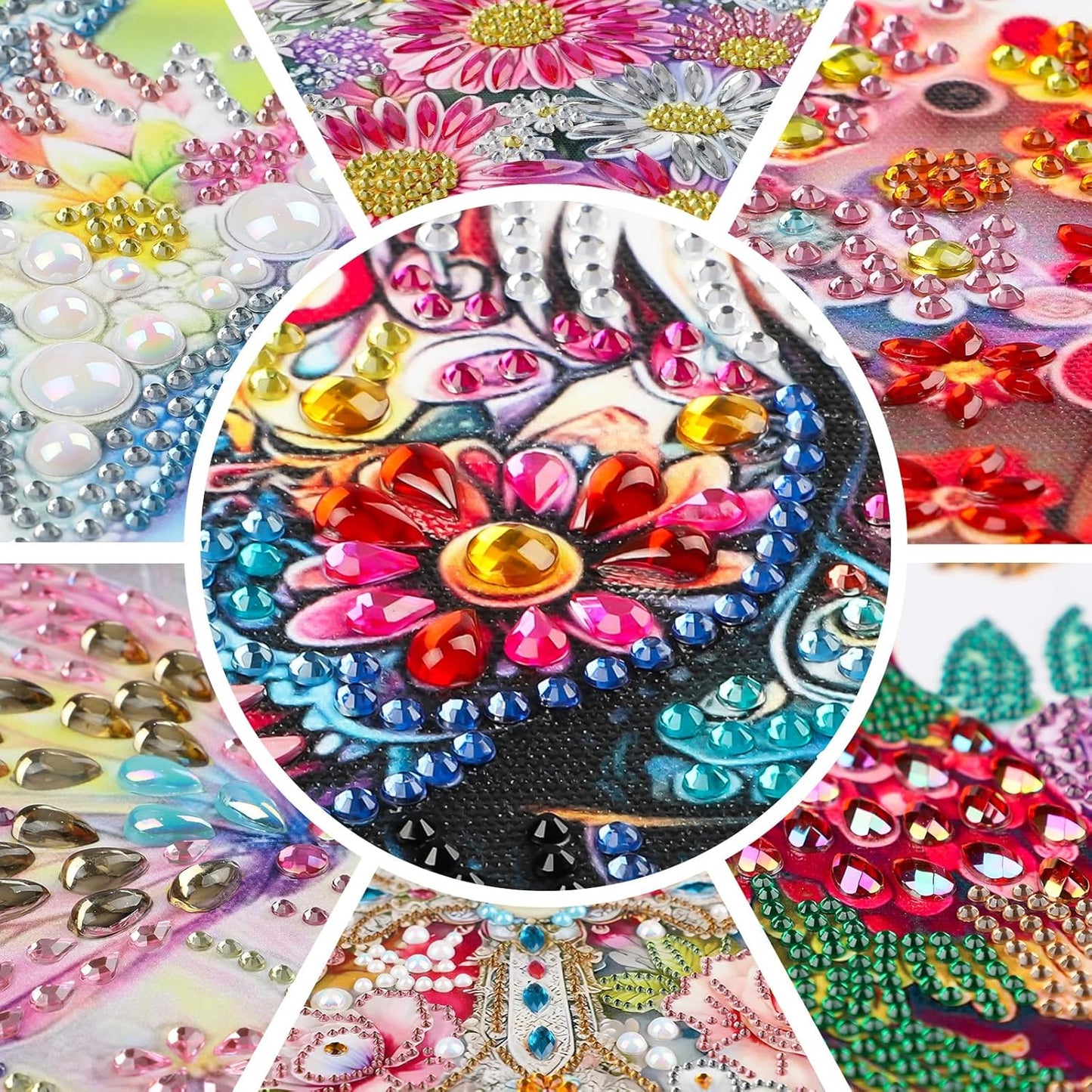 EOBROMD Diamond Hanging Art Kits for Adults, Beach Holiday DIY Special Shaped Rhinestone Kits for Adults, Diamond Art Painting Suncatcher, Window Pendants Home Garden Wall Hanging Ornament