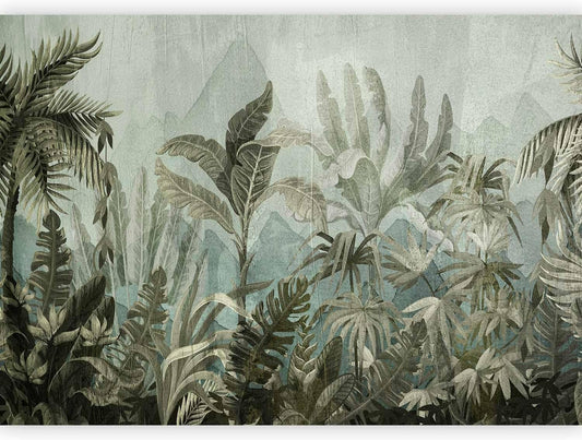 artgeist Premium Wall Mural Leaves 138x101 in - XXL Non-Woven Wallpaper Fleece Wall Decor Photo Print Picture Image Design Nature Botanical Plants Palm Abstract b-C-0854-a-a