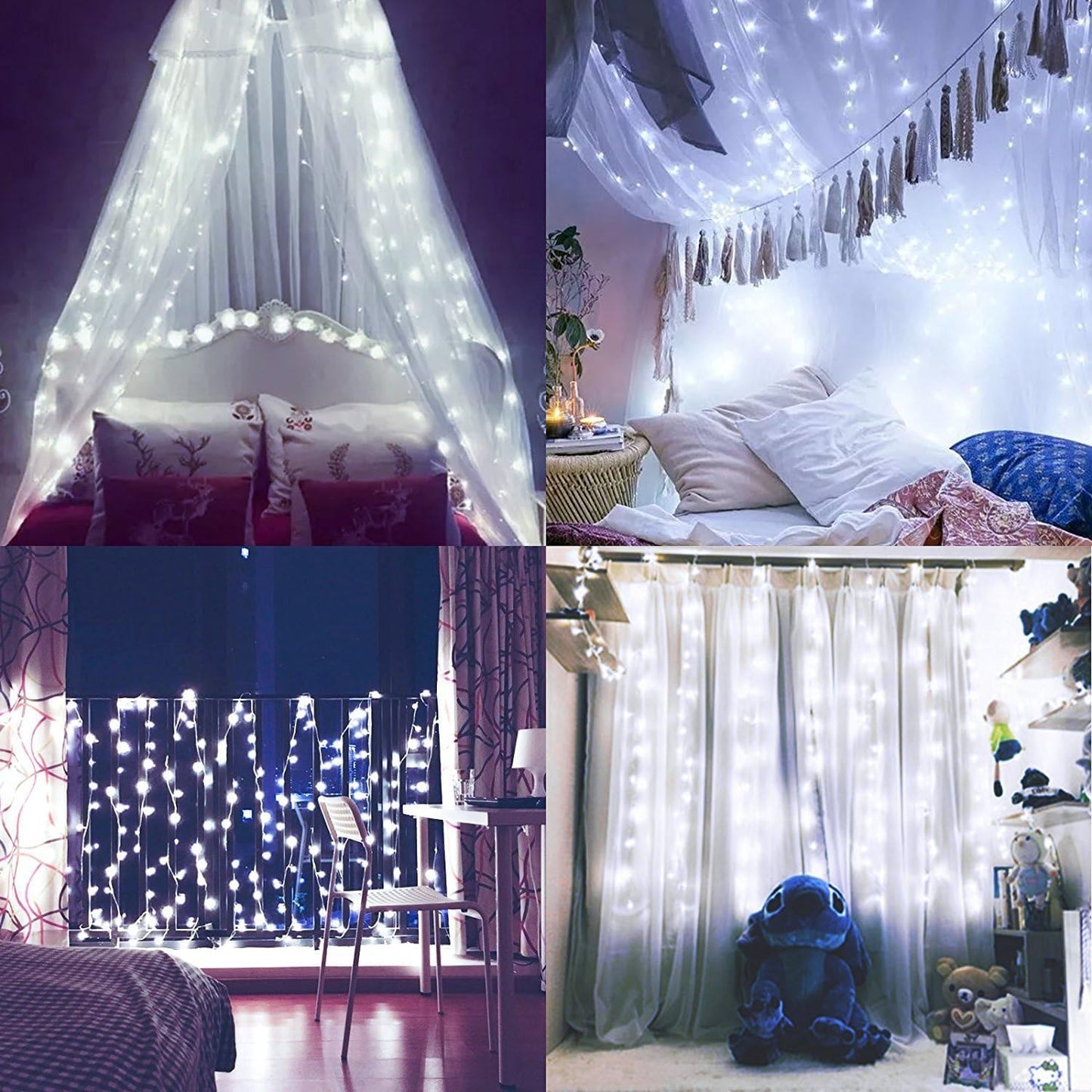 ANJAYLIA Fairy Lights, 10ft 30 LED Mini String Lights Firefly Starry Lights for Wedding, Bedroom, Party, Christmas, White 2 Pack