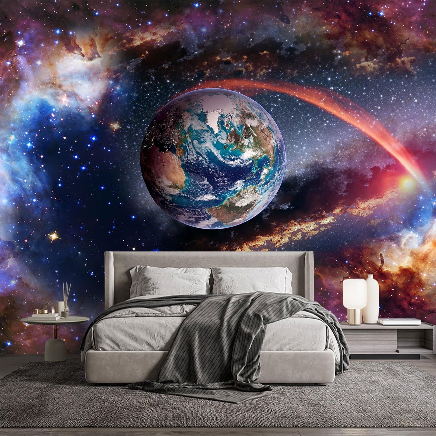 -Colorful Star Bright Star Bedroom Living Room Wallpaper XT13 S 100" x 65"