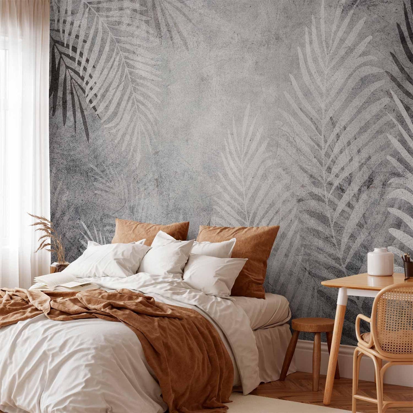 artgeist Wall Mural Leaves 193x138 in - XXL Peel and Stick Self-Adhesive Wallpaper Removable Large Sticker Foil Wall Decor Print Picture Image Design Palm Abstract Nature Botanical b-C-0855-a-a