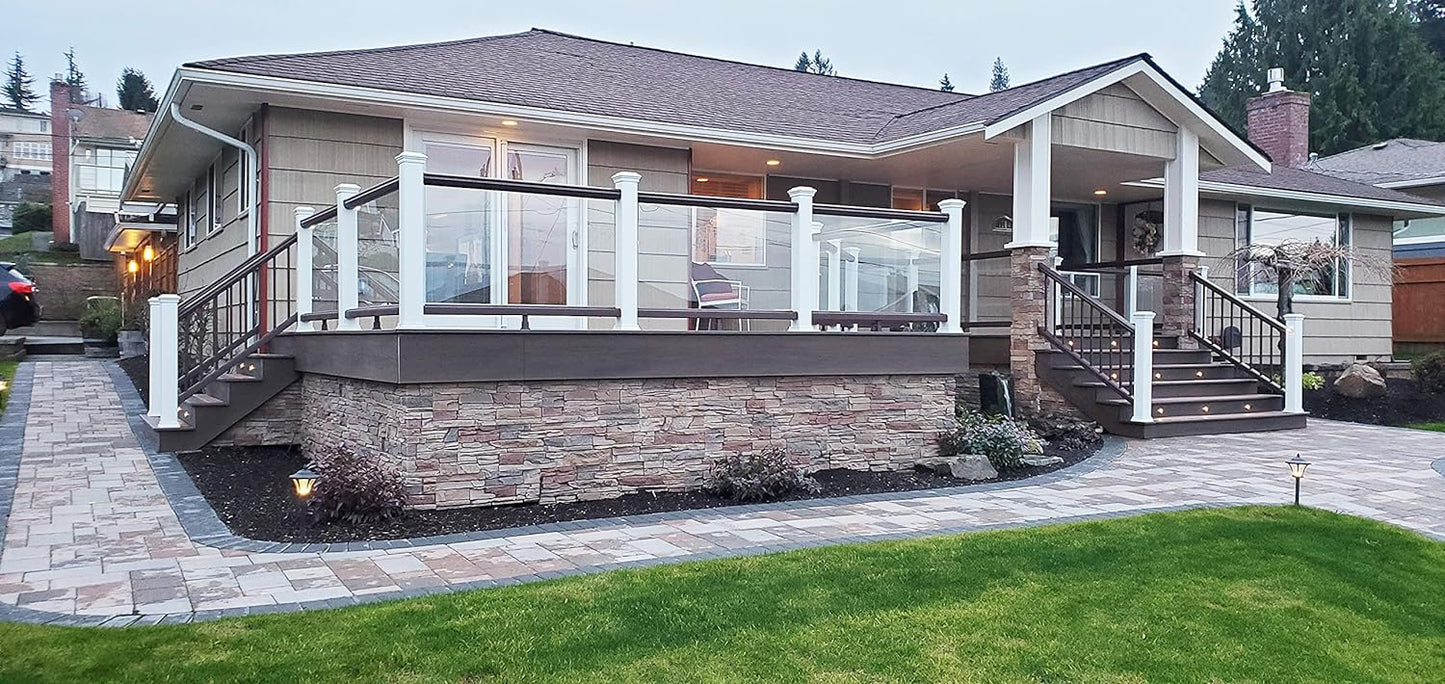 GenStone Faux Stacked Stone Flat Pillar Cap 13.5" x 13.5" x 1.75" in Desert Sunrise Color for Do It Yourself Friendly Home Improvement Projects