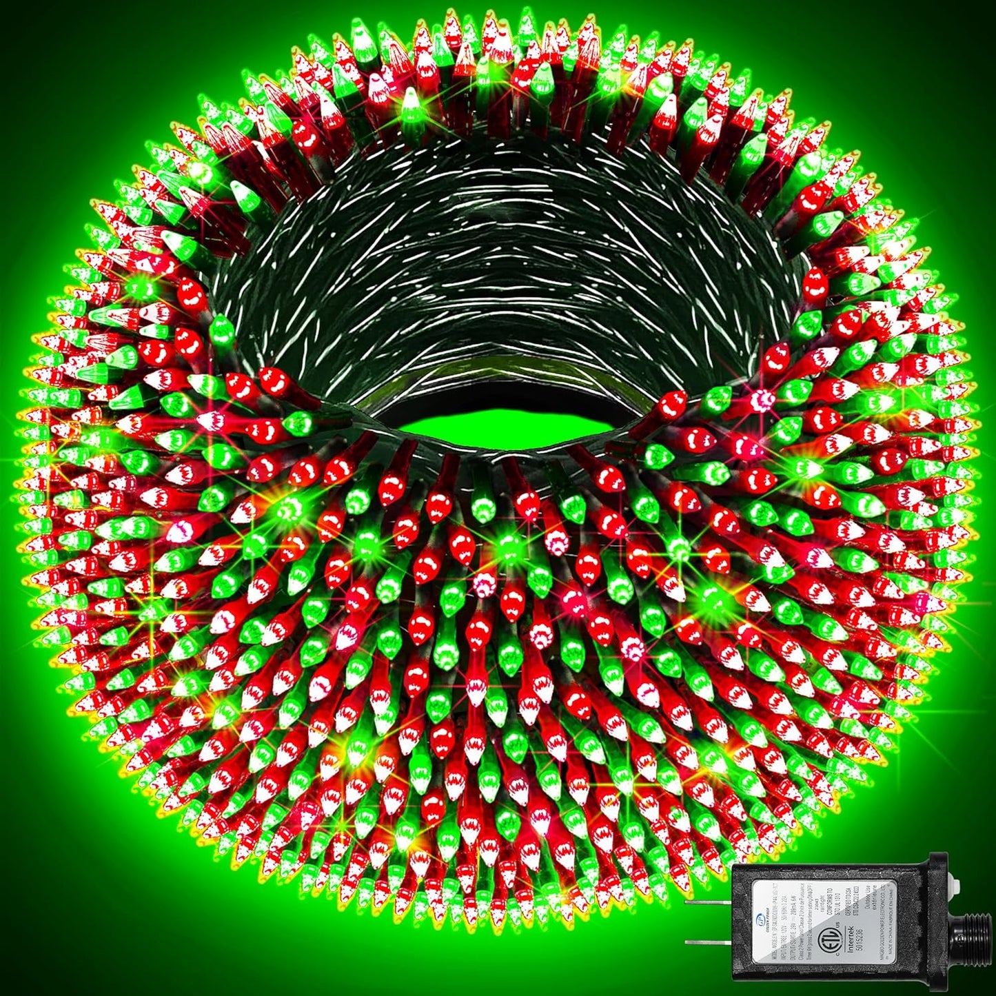 1500 LED 470FT Christmas Lights Outdoor,12 Lighting Modes Christmas String Lights with Timer, Dimmable Red & Green LED StringLights Waterproof for Yard Tree Wedding Party Holiday Red & Green